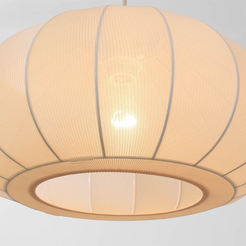 Stoffen hanglamp Mesh - beige