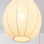 3-lichts japandi hanglamp met beige stoffen lampionnen - Fabrica