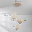 Suspension 3 lumières Fabrica - lampions en tissu beige