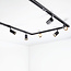 Kit rail monophasé de 1,5 mètre et spots Jill, noir