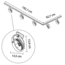 Modern 1-fase railsysteem van 3x 1 meter met Skaly spots - plafondlamp