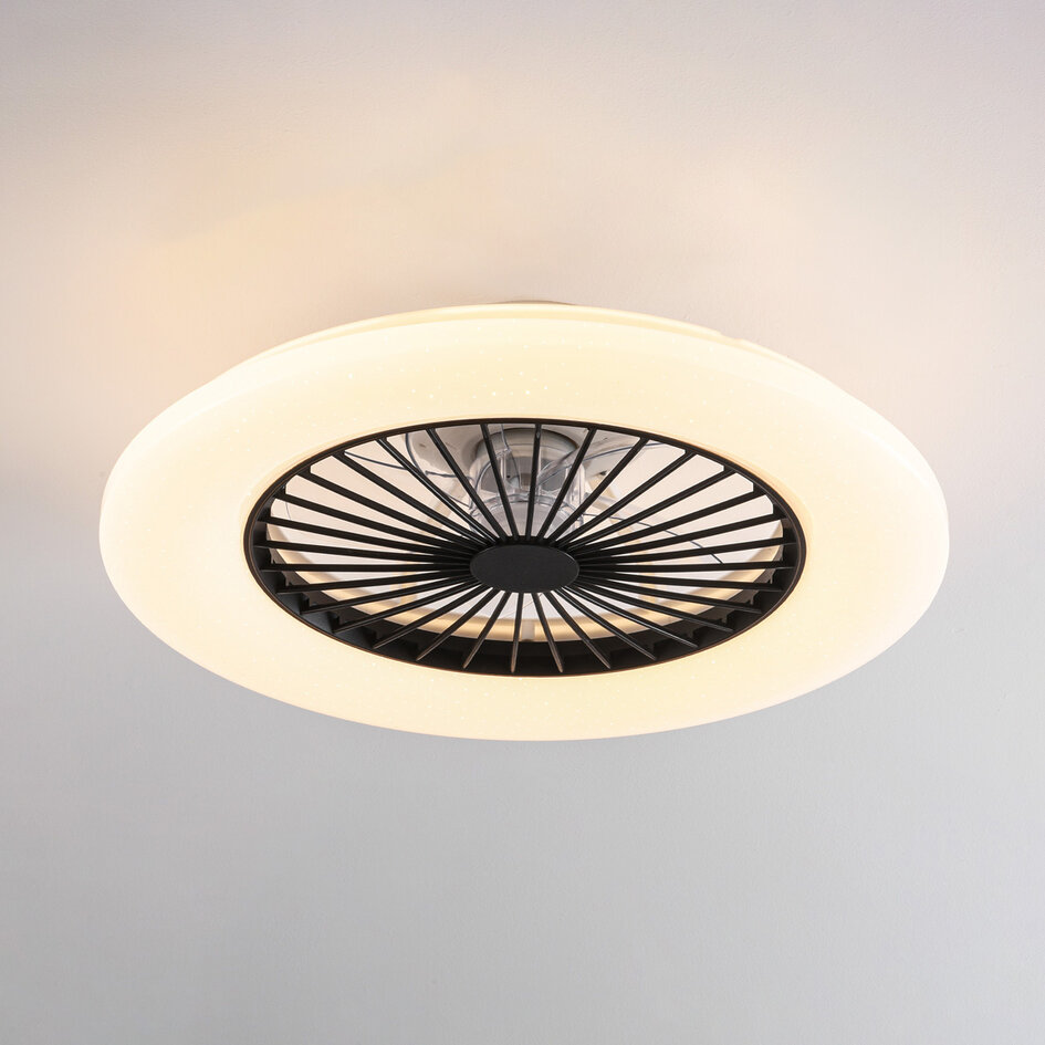 Slimme plafondventilator warm wit met Wifi en RGB functie - Mira