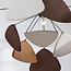 Moderne zwarte hanglamp Floare, drie kleuren linnen