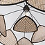 Zwarte boho hanglamp Floare met rotan