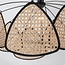 Zwarte boho hanglamp Floare met rotan