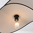 Design hanglamp Sapca, wit linnen met zwarte accenten