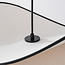 Design hanglamp Sapca, wit linnen met zwarte accenten
