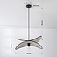Design hanglamp Sapca, wit linnen met zwarte accenten