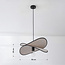 Design hanglamp Sapca, beige linnen met zwarte accenten
