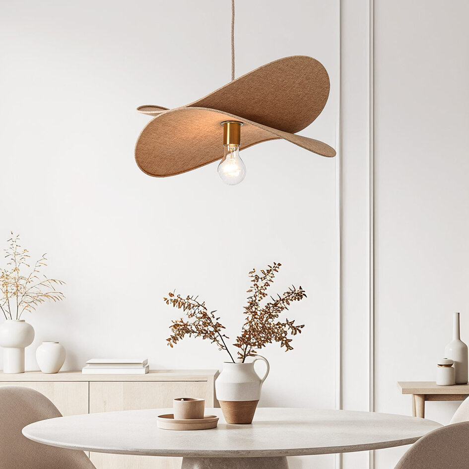 Moderne hanglamp beige, 1-lichts - Linha
