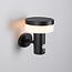 Moderne solar buitenwandlamp zwart met sensor - Sandrine