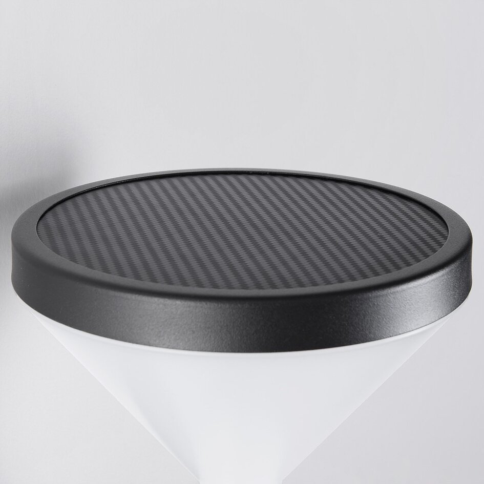 Moderne solar buitenwandlamp zwart met sensor - Chandler