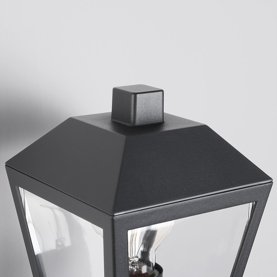 Applique rustique noire avec détecteur - Dax Sensor