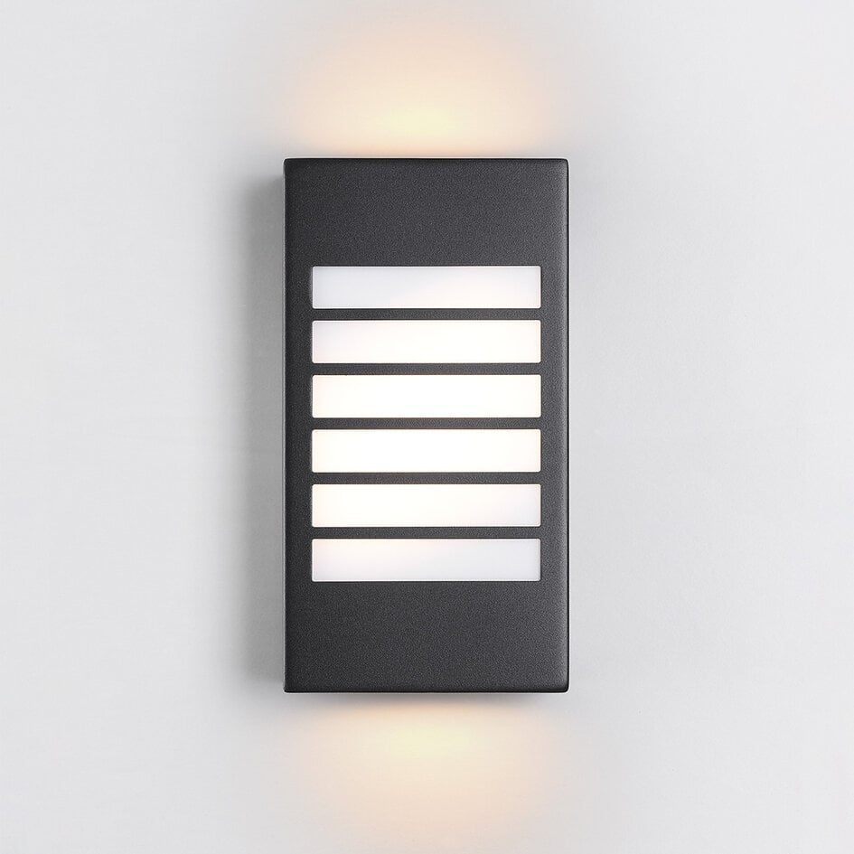 Applique murale extérieure Pearlie - noire avec LED intégrée