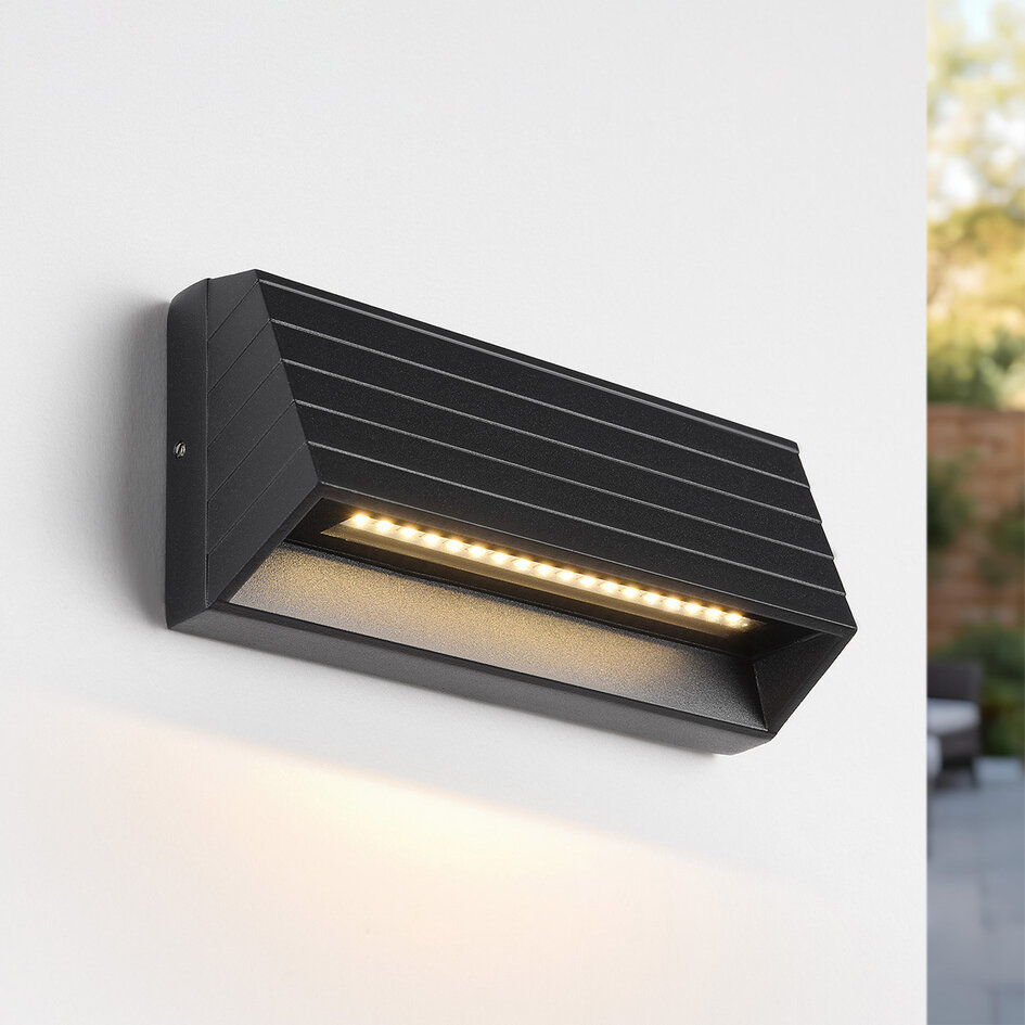 Industriële muurlamp Jane - zwart