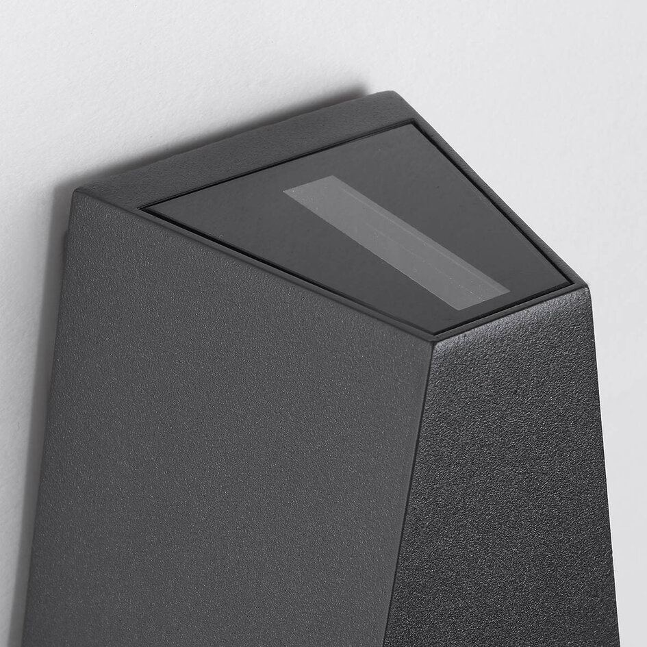 Design zwarte wandlamp Quinn - 2-lichts