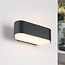 Design buitenwandlamp Cale - zwart met geïntegreerde LED