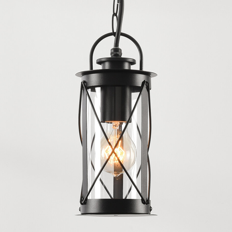 Industriële hanglamp buiten Jayce - zwart