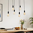 Lampe suspendue industrielle à 6 lumières Nivelle - noir