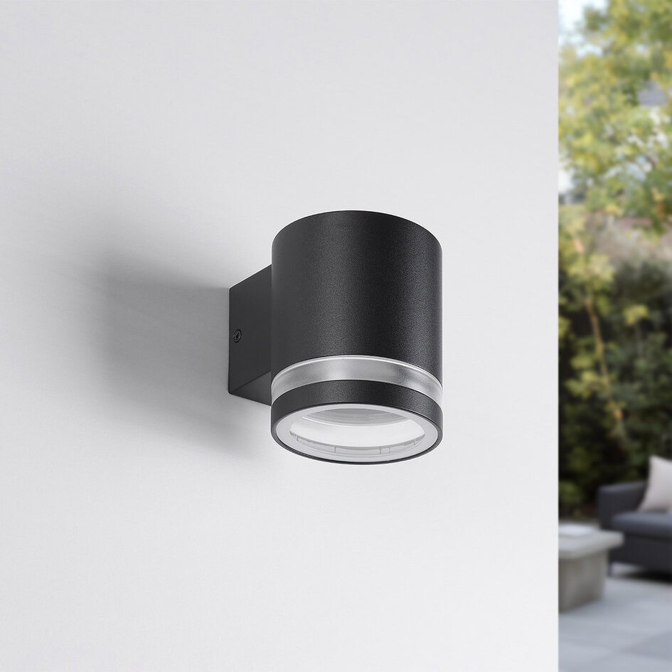 Moderne buitenwandlamp Dahlia - zwart