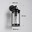 Industriële buitenwandlamp Sienna - zwart