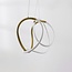 Lampe suspendue design Lunara avec LED intégrées à 3 niveaux de gradation - or