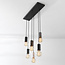 Suspension industrielle Caverna 6 lumières avec détails en marbre (ampoules E27 non incluses)