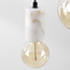 6-lichts snoerpendel Caverna - zwart met marmeren details (excl. E27 lampen)