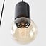 Suspension araignée 6 lumières Caverna - noir avec détails en marbre (ampoules E27 non incluses)