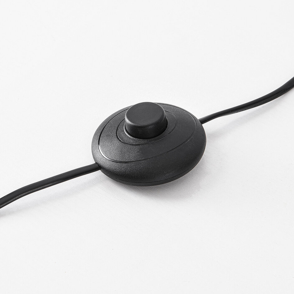 Staande lamp Claire in zwart met smoke glas, 5-lichts