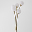Lampadaire moderne Claire 5 lumières en doré et verre blanc laiteux