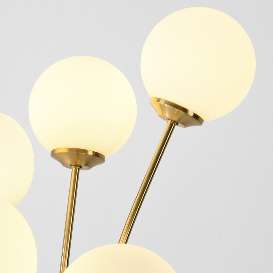 Lampadaire moderne doré, 5 lumières - Claire