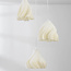3-lichts hanglamp Inswa 3D-geprint met golvend design