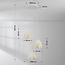 Lampe suspendue à 3 lumières avec design ondulé - Inswa