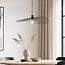Lampe suspendue Linae en métal noir