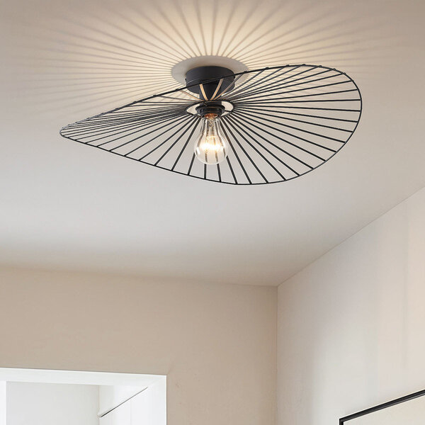 Plafondlamp Cirque in zwart metaal
