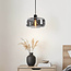 Suspension Shade - noir et verre fumé