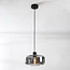 Hanglamp Shade - zwart en smoke glas