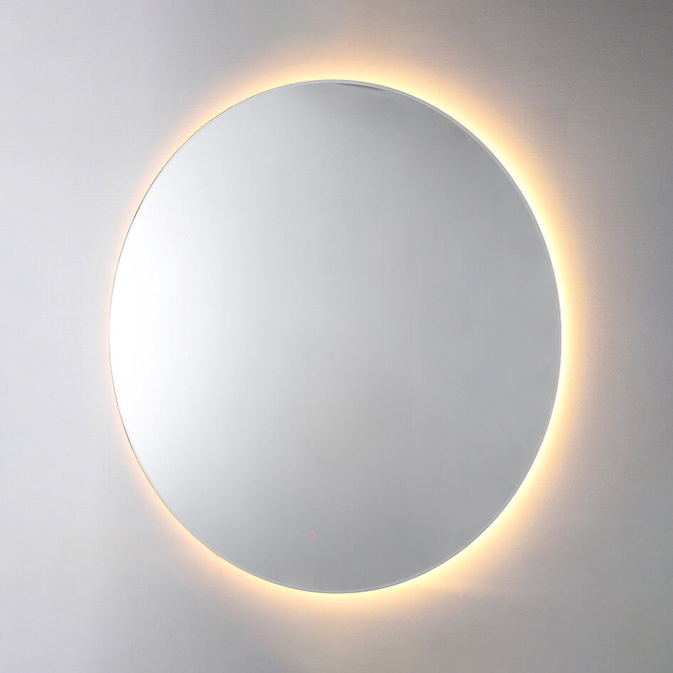 Miroir de salle de bain avec éclairage Reflecta Ø60 cm - Eclairage dimmable avec capteur tactile, couleurs réglables et miroir chauffant