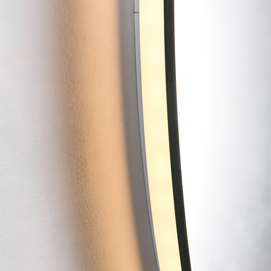 Miroir de salle de bains Shina avec LED dimmables, capteur tactile, couleurs réglables et miroir chauffant