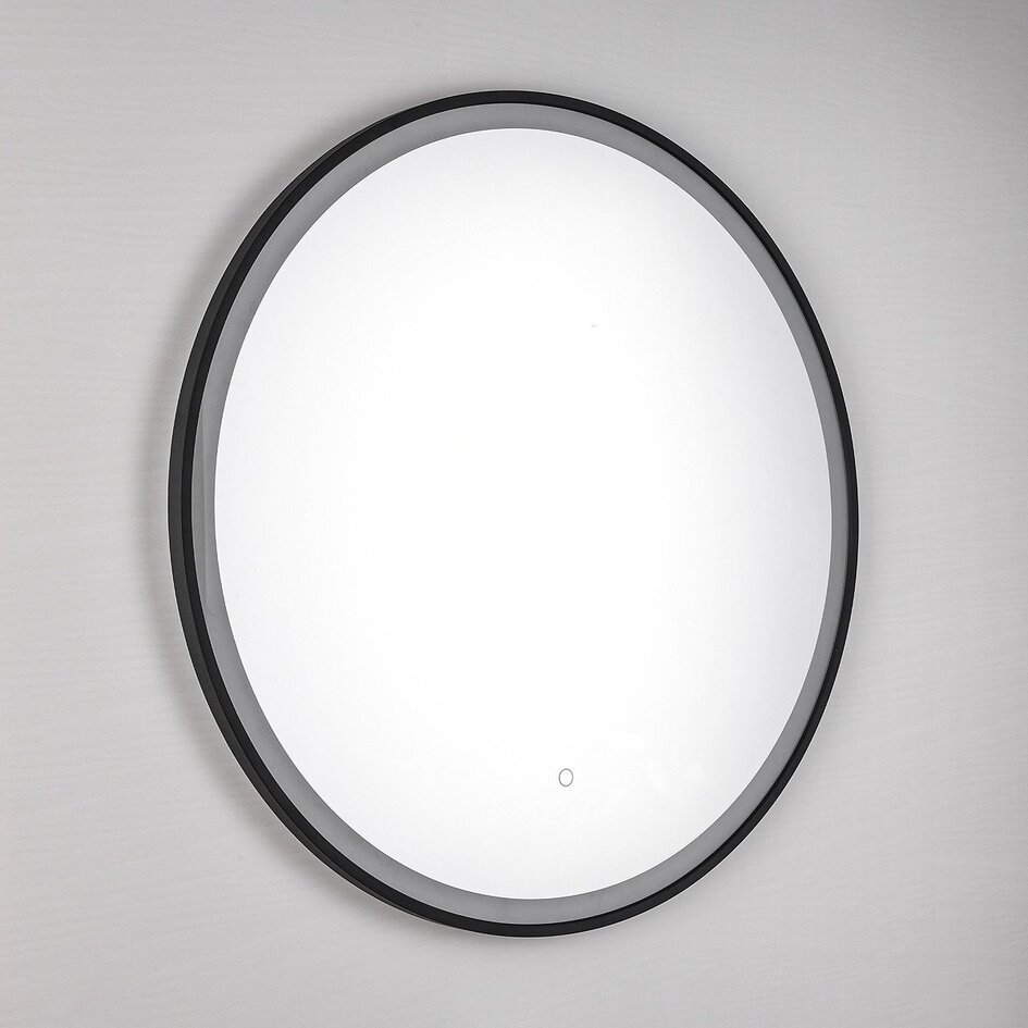 Miroir de salle de bain avec éclairage Radi Ø60 cm - LEDs dimmables avec capteur tactile, couleurs réglables et miroir chauffant