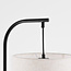 Zwarte staande lamp met linnen kap - Hygge