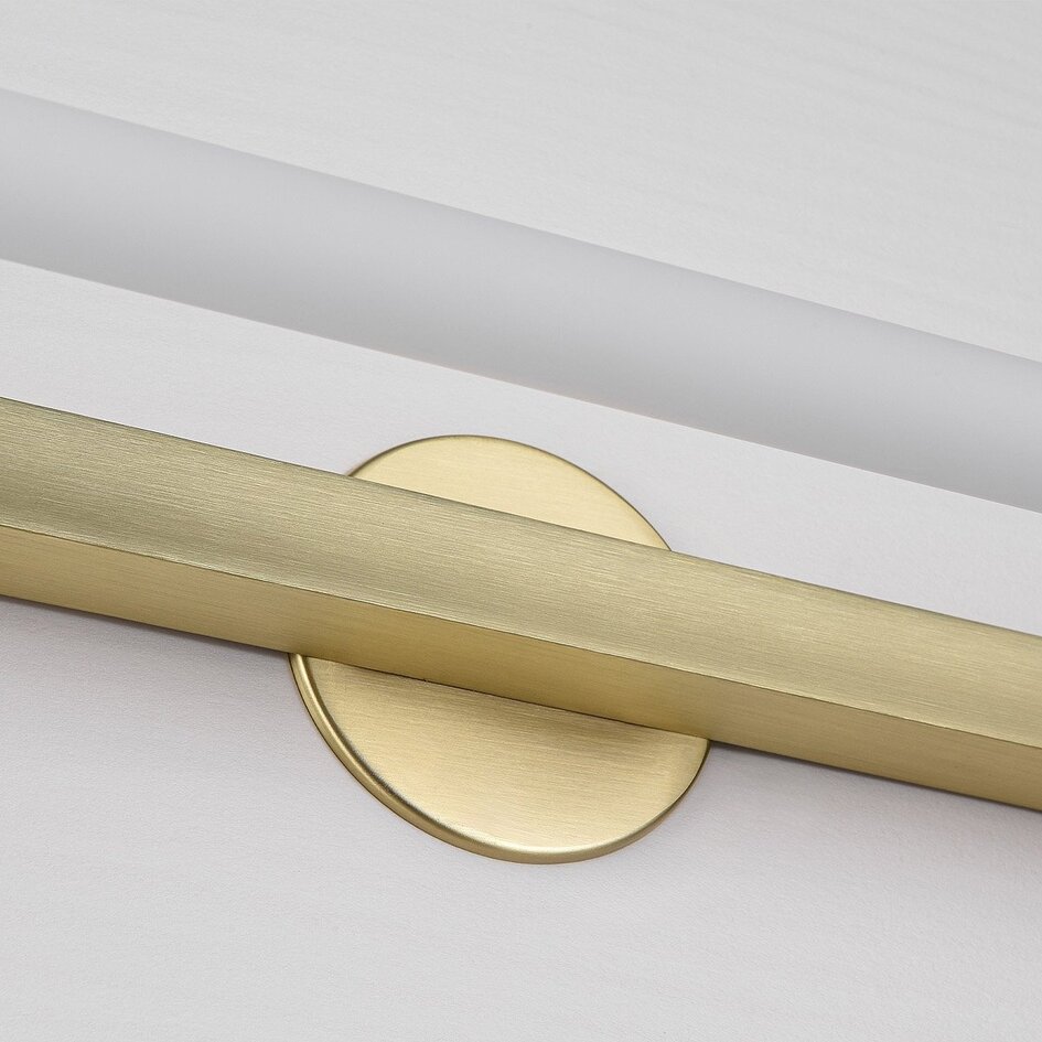 Verschuifbare badkamerspiegellamp goud met geïntegreerde LEDs - Optix