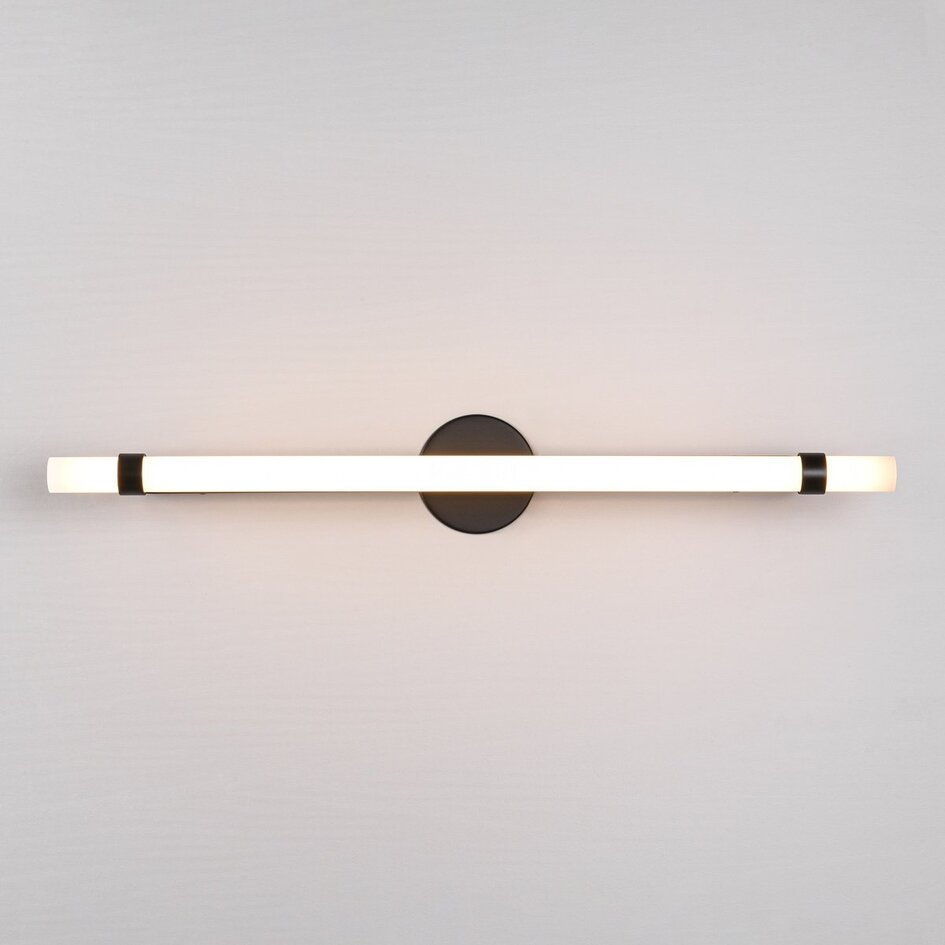 Lampe de miroir de salle de bains coulissante Optix en noir