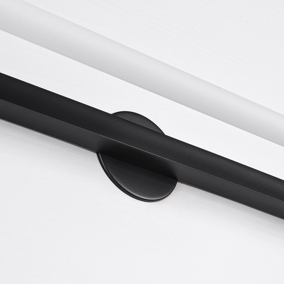 Miroir de salle de bain noir avec LED intégrées - Optix