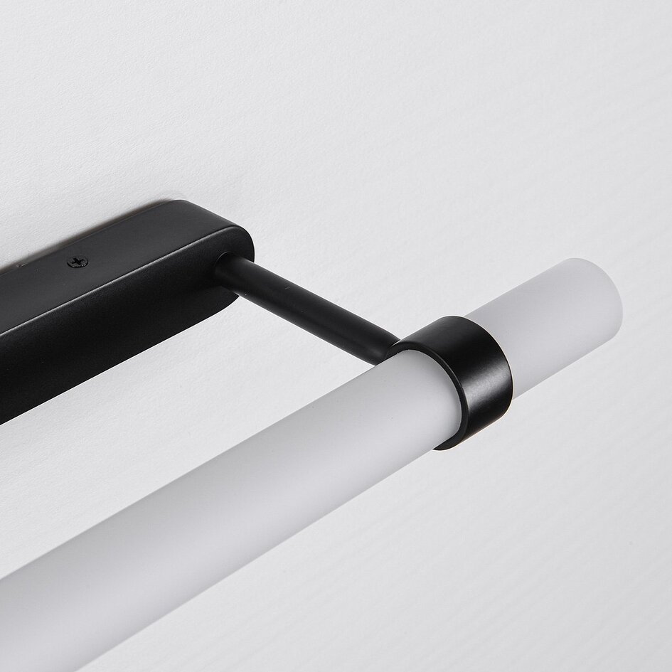 Miroir de salle de bain noir avec LED intégrées - Optix