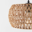 Japandi vloerlamp Sora zwart met natuurlijke kap