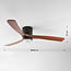 Ventilateur de plafond Rani à pales en chêne avec LED