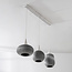 Moderne hanglamp van karton Folia, 3-lichts - wit