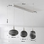 Moderne hanglamp van karton Folia, 3-lichts - wit